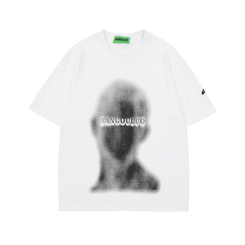Abstract Face Graphic Print Short Sleeve T-Shirt For Men