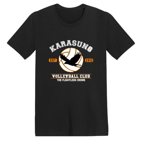 Harajuku Haikyuu Volleyball Club Anime T-Shirt For Men