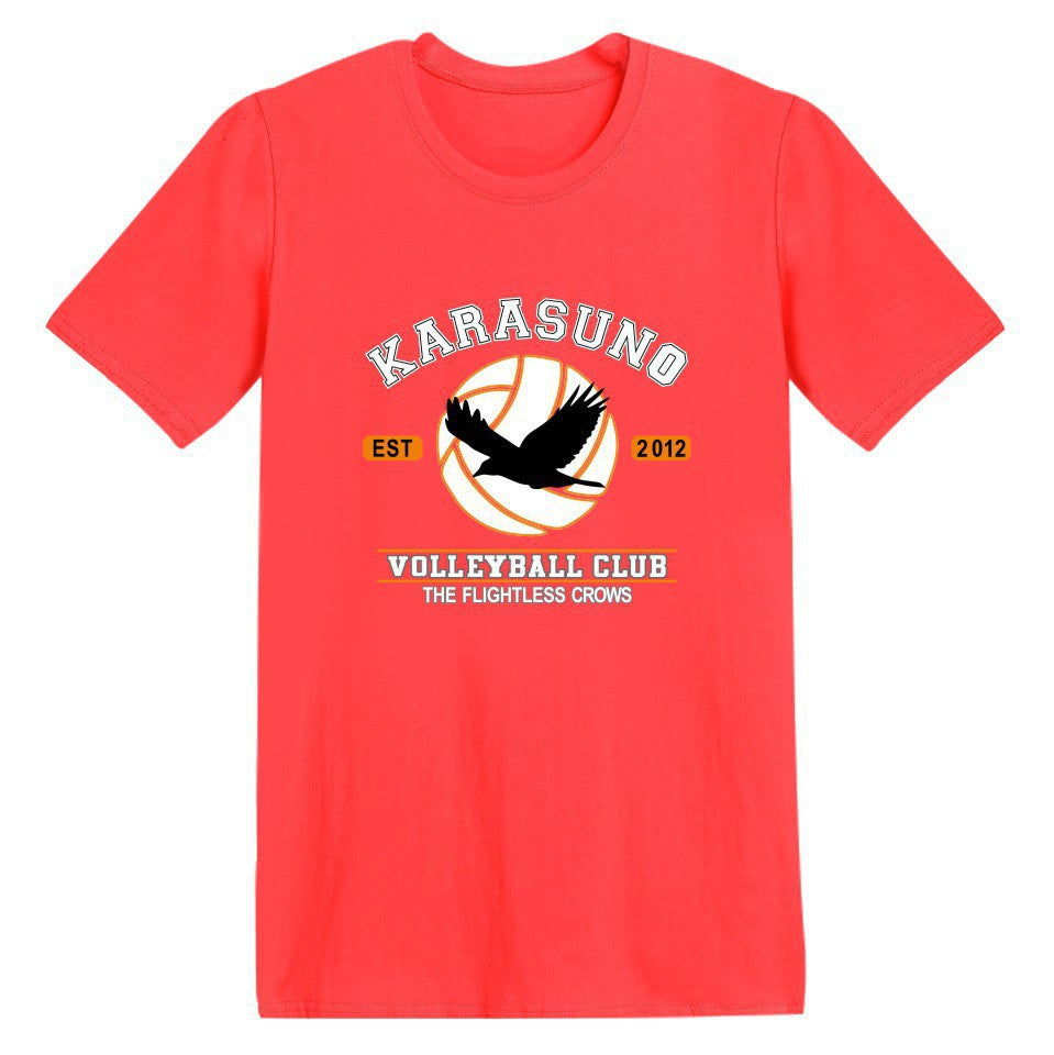 Harajuku Haikyuu Volleyball Club Anime T-Shirt For Men