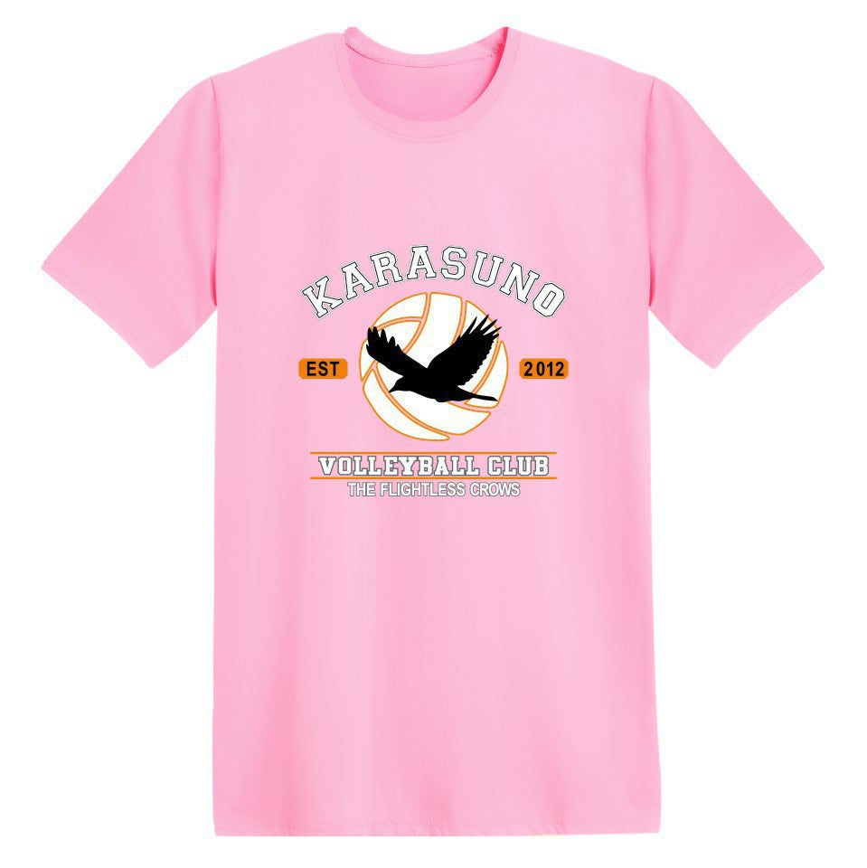 Harajuku Haikyuu Volleyball Club Anime T-Shirt For Men