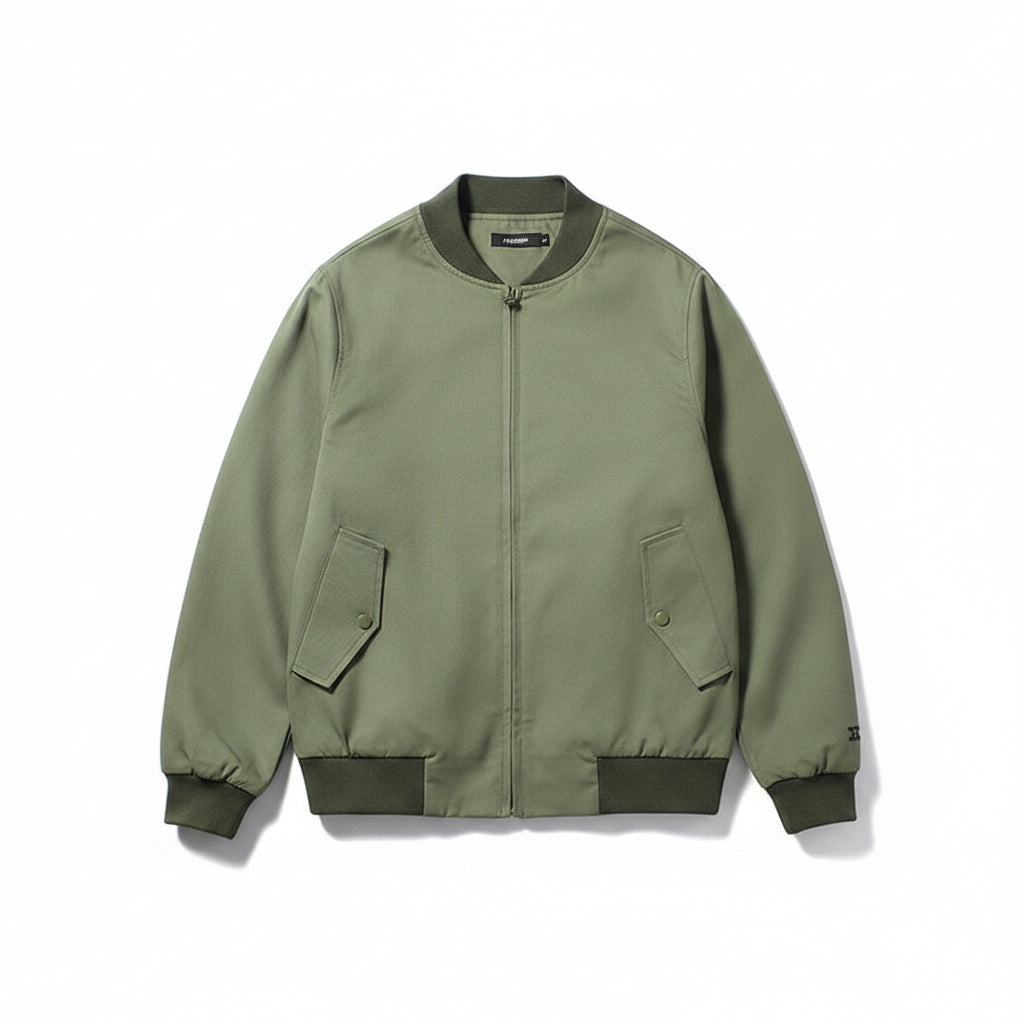 Men’s Casual Washed Satin Loose Fit Work Jacket