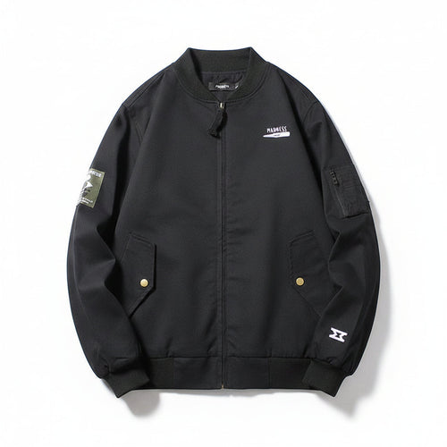 Men’s Casual Washed Satin Loose Fit Work Jacket