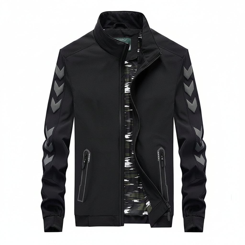 Men’s Lightweight Nylon Casual Jacket With Zipper Pockets
