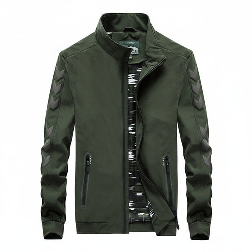 Men’s Lightweight Nylon Casual Jacket With Zipper Pockets