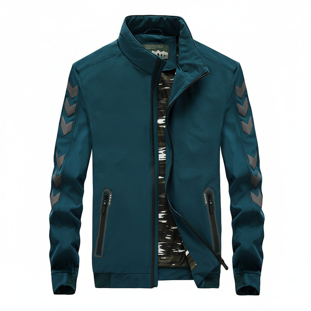 Men’s Lightweight Nylon Casual Jacket With Zipper Pockets
