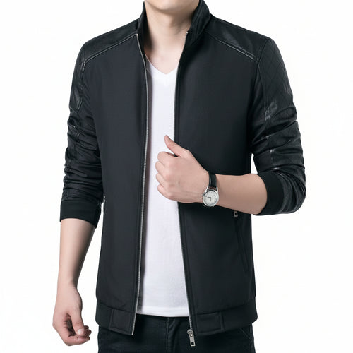 Men’s Modern Lightweight Stand Collar Zip Jacket
