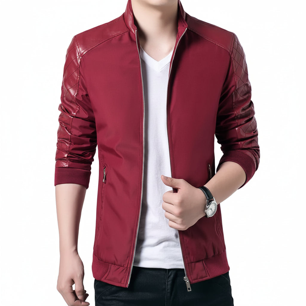 Men’s Modern Lightweight Stand Collar Zip Jacket