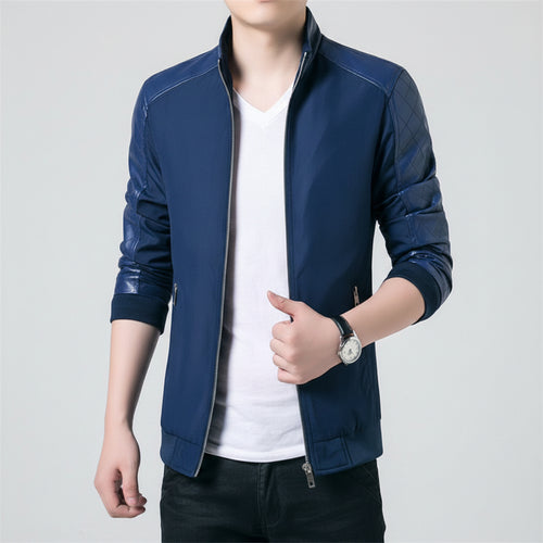 Men’s Modern Lightweight Stand Collar Zip Jacket
