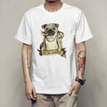 Personality Spoof Pug Print Slim Fit T-Shirt For Men