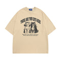 Summer Cotton Short Sleeve Kitten Print Casual T-Shirt for Men