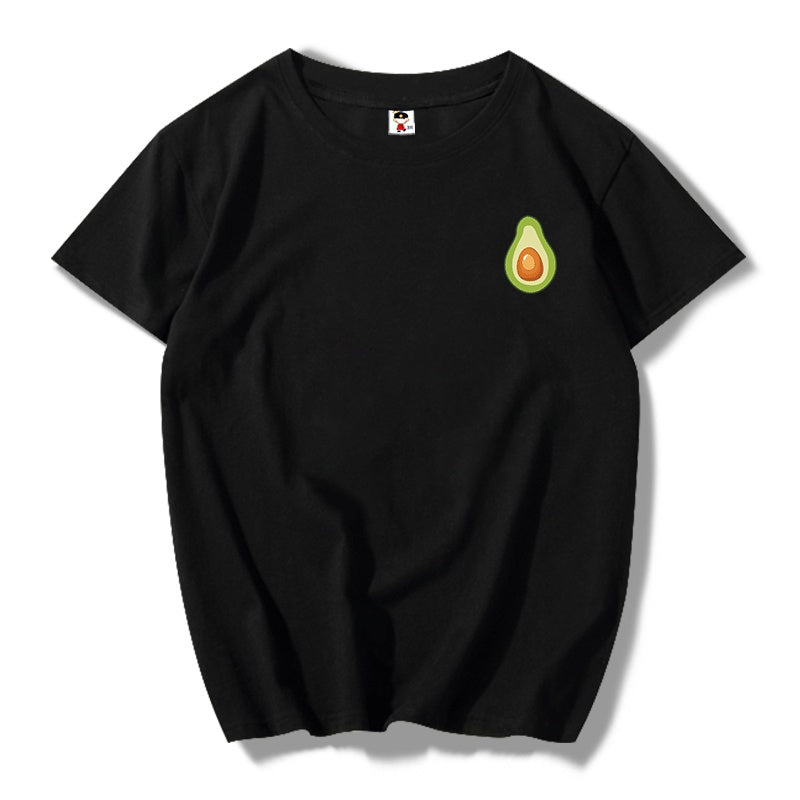 Summer Short Sleeve Avocado Print T-Shirt For Men