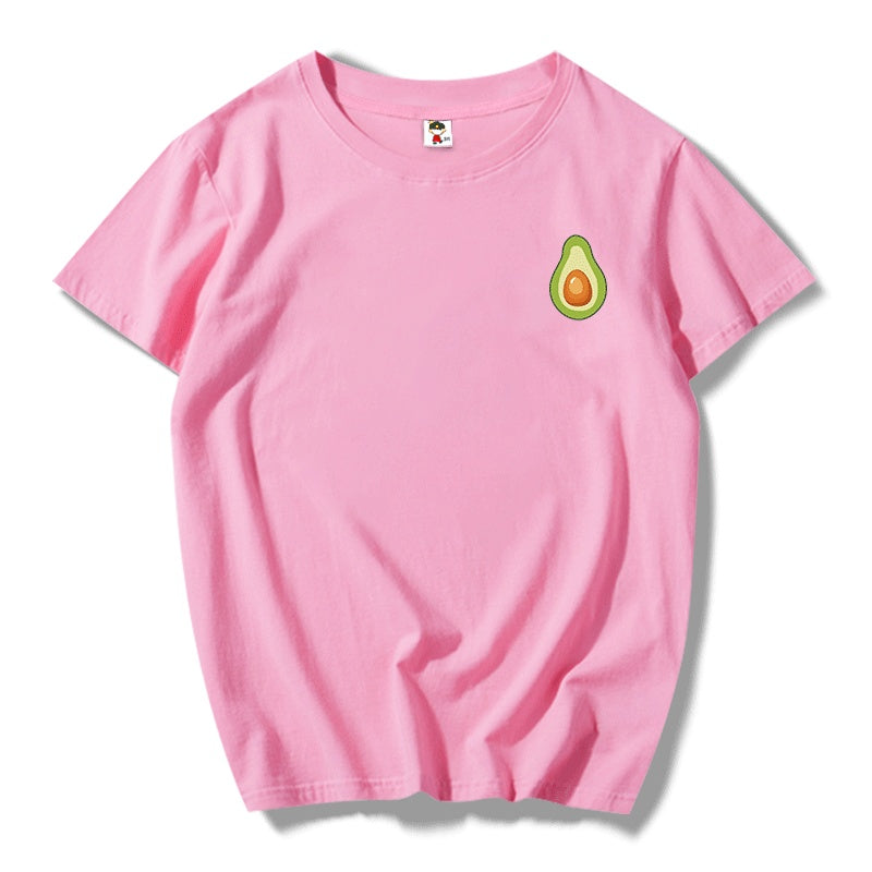 Summer Short Sleeve Avocado Print T-Shirt For Men