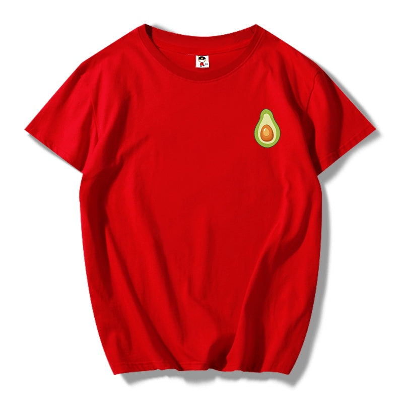 Summer Short Sleeve Avocado Print T-Shirt For Men