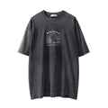 Vintage Washed Graphic Print Cotton T-Shirt For Men