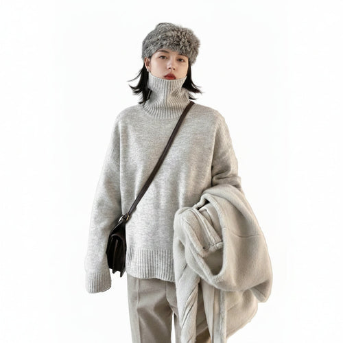 Women’s Cozy Thick Turtleneck Knit Pullover Sweater
