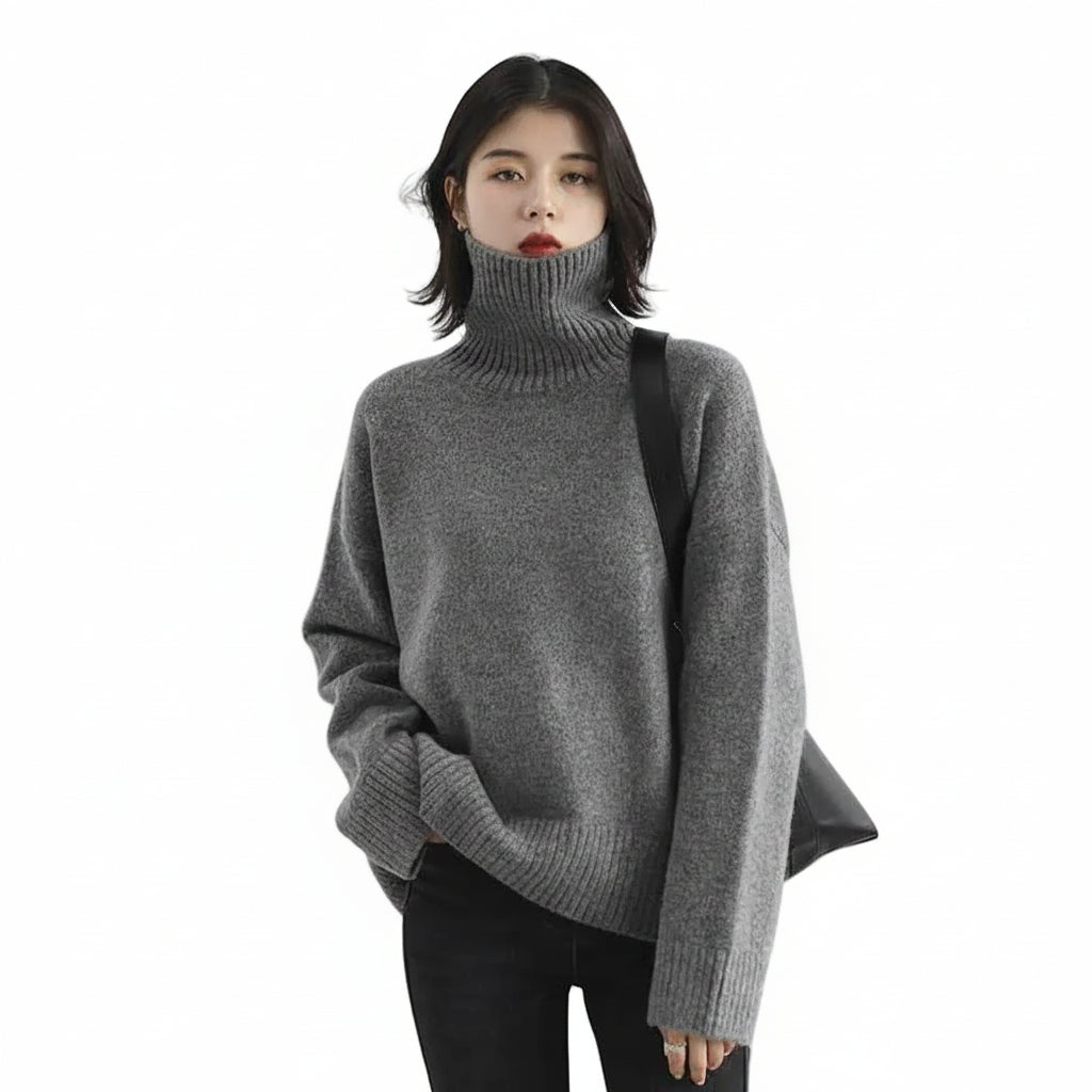 Women’s Cozy Thick Turtleneck Knit Pullover Sweater