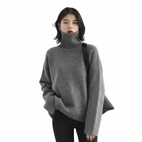 Women’s Cozy Thick Turtleneck Knit Pullover Sweater