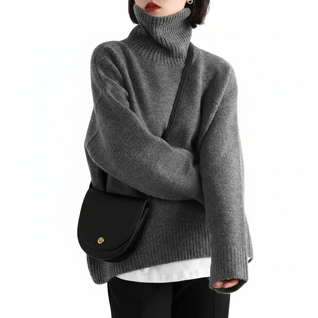 Women’s Cozy Thick Turtleneck Knit Pullover Sweater