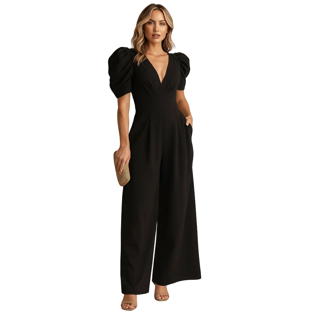 Women’s Elegant Tailored Flowing Formal Jumpsuit