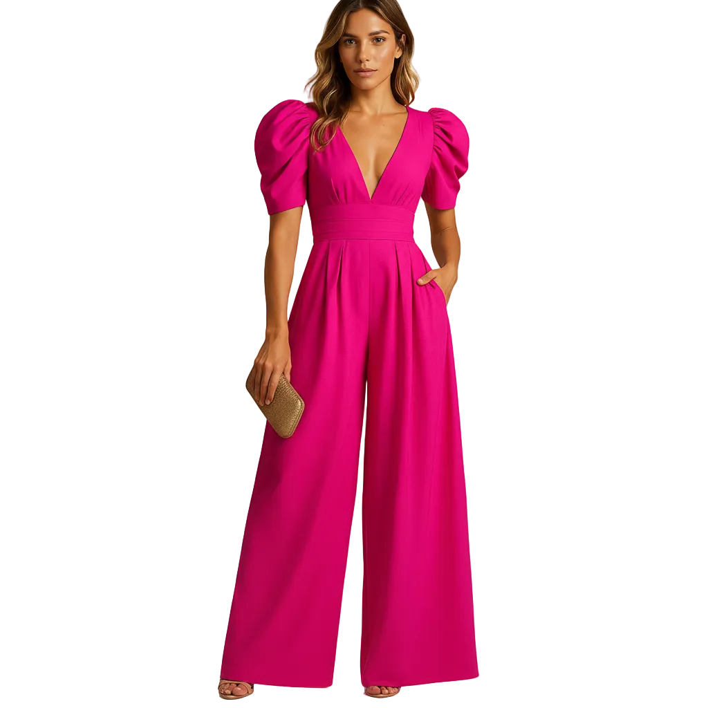 Women’s Elegant Tailored Flowing Formal Jumpsuit