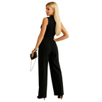 Women’s Elegant Wrap Front Wide Leg Jumpsuit