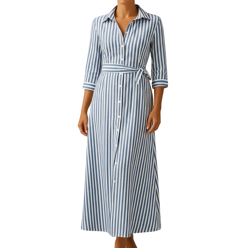 Women’s Flowing V-Neck Midi Evening Party Dress
