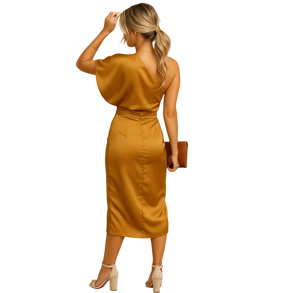 Women’s Minimalist Slim Fit Elegant Office Dress