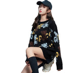 Women’s Vintage Animal Pattern Loose Knit Sweater